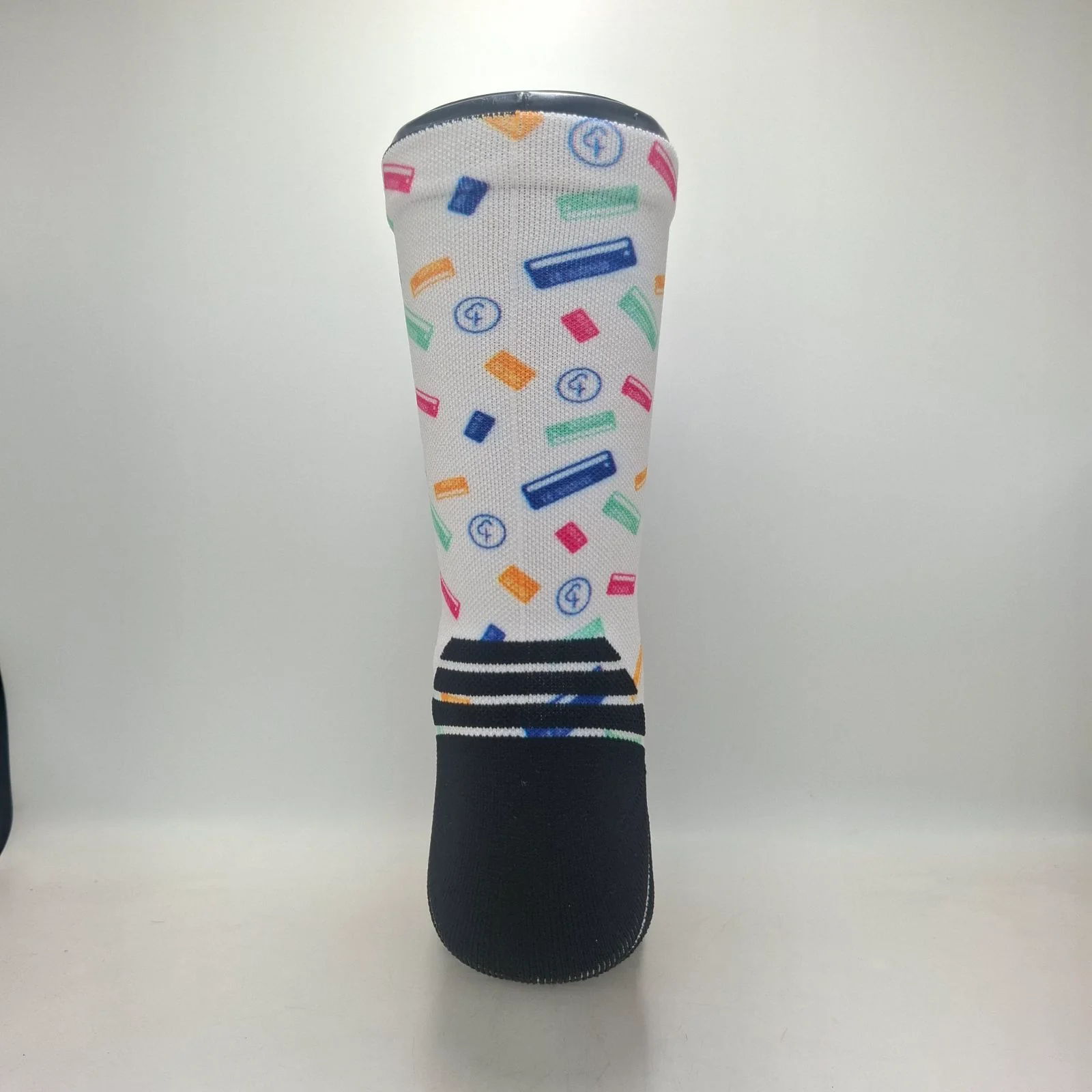 Crew Length parkrun Barcode Socks (White) - Image 3