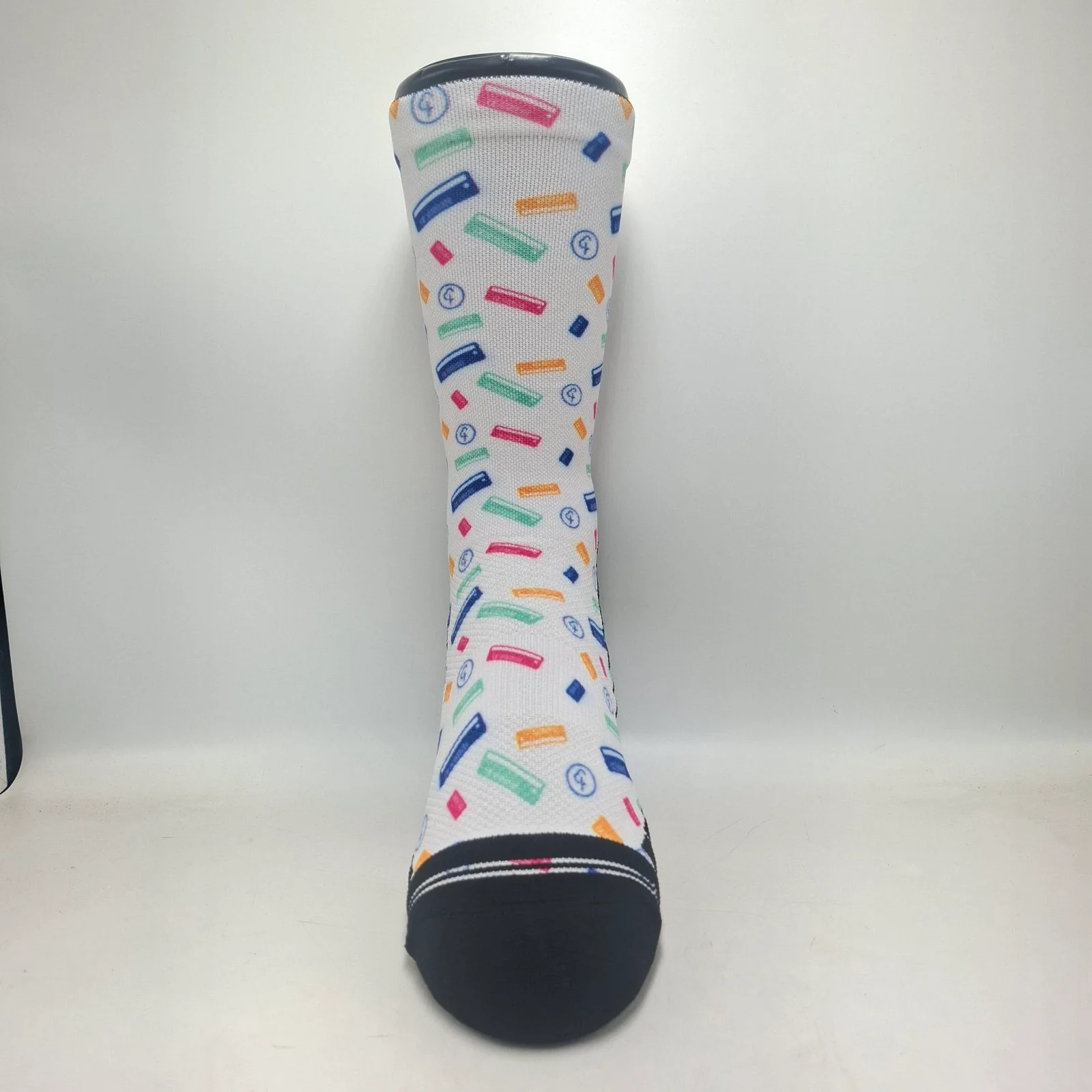 Crew Length parkrun Barcode Socks (White) - Image 4