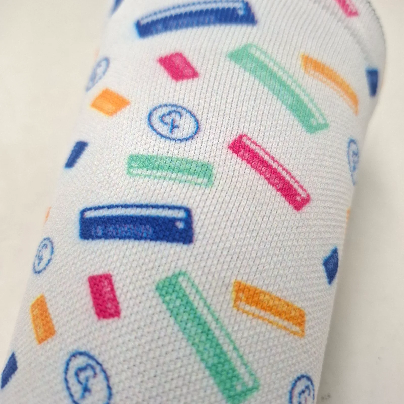 Crew Length parkrun Barcode Socks (White) - Image 5